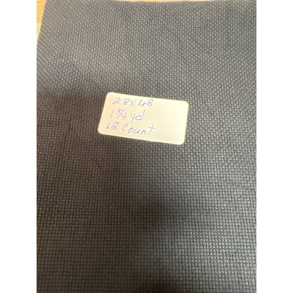 18 Count Aida Cross Stitch Fabric 28x68 Inches Black - Picture 2 of 2